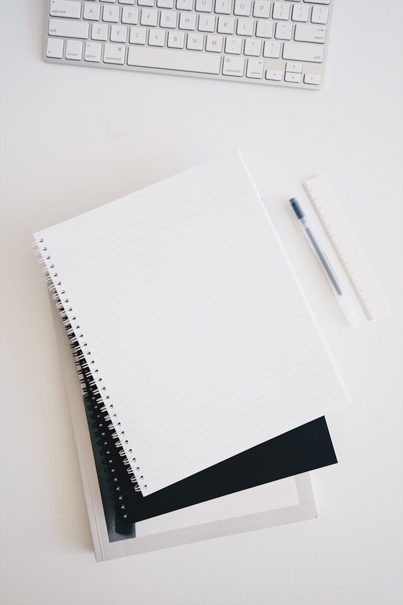 Caderno artesanal com caneta